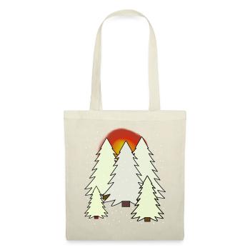Tree Fir Winter Forest Nature Snow Spruce - Tote Bag - red - Front