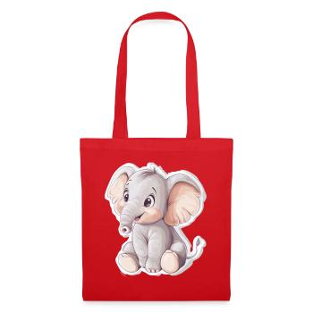 Elefant - Stoffbeutel - Rot - Vorne
