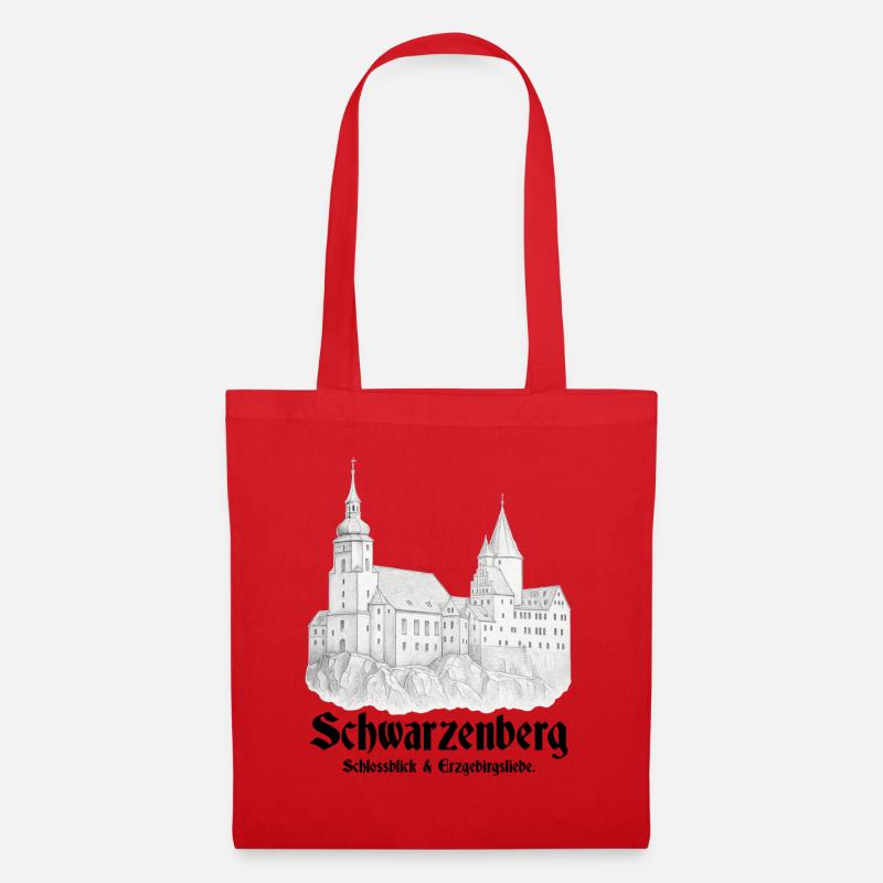 Schwarzenberg Schlossblick - Stoffbeutel - Rot