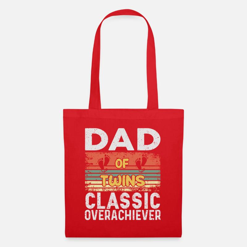 Vater von Twins Classic Overachiever - Stoffbeutel - Rot