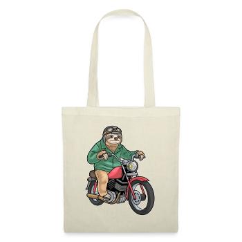 Moto paresseux - Sac en tissu - rouge - Devant