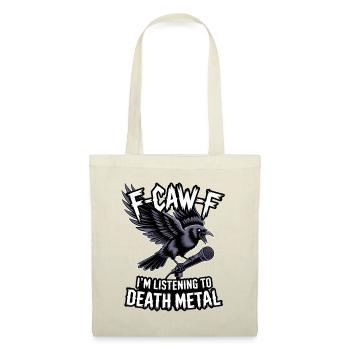 Crow with Microphone – Death Metal - Tote Bag - red - Front