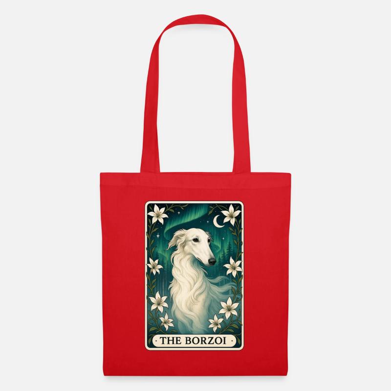 Barzoï - Sac en tissu - rouge