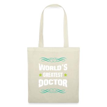 World's Best Doctor T-Shirt Design - Tote Bag - red - Front