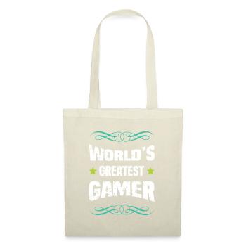 Weltbester Gamer – Distressed Design - Stoffbeutel - Rot - Vorne