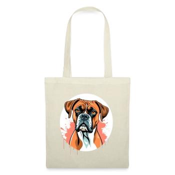 Aquarell Boxer Portrait - Stoffbeutel - Rot - Vorne