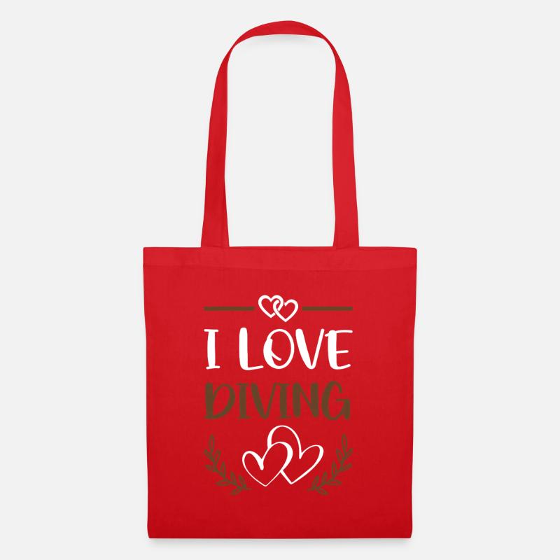 J’adore la plongée - Sac en tissu - rouge