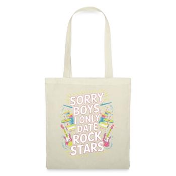 Festival Sorry Boys I Only Date Rock Stars Groupie - Tote Bag - red - Front