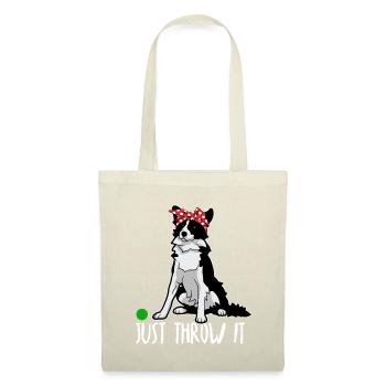 Il suffit de le lancer border collie chien mamans et papas - Sac en tissu - rouge - Devant