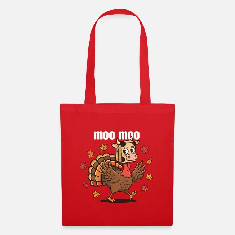 Moo Moo Mashup de dinde - Sac en tissu - rouge