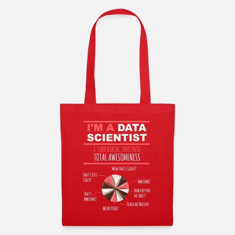 I'm a Data Scientist Boring Info into Awesomeness - Tote Bag - red