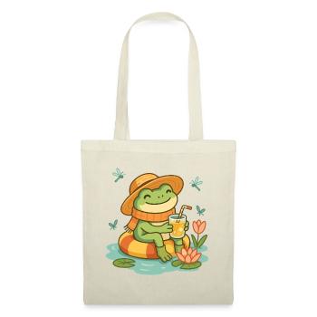 Summer Frog – Cozy Frog with Lemonade - Tote Bag - red - Front