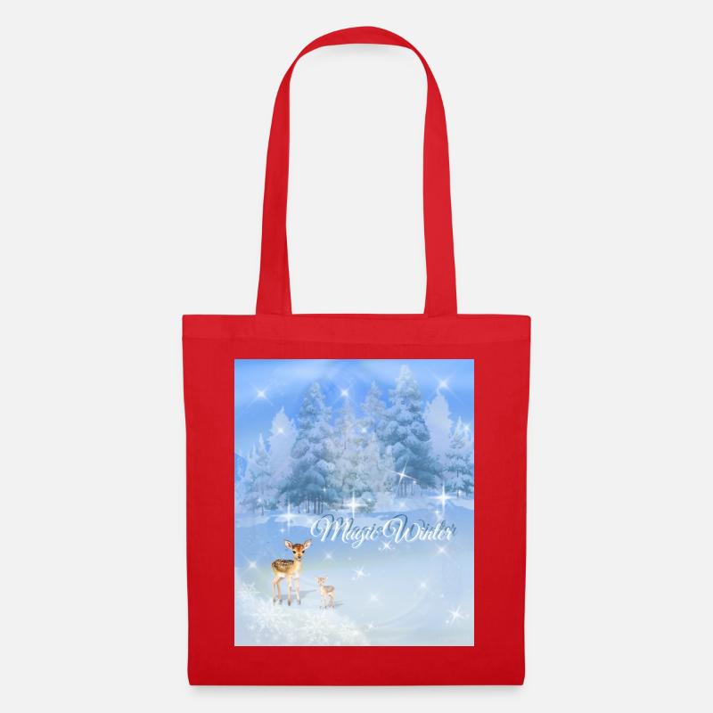 Magic Winter | Enchanting Christmas Design - Stoffbeutel - Rot