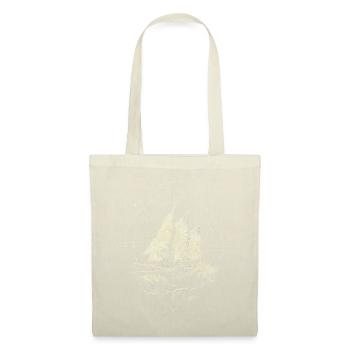 Sailing ship – Geometric nautical line art - Tote Bag - red - Front