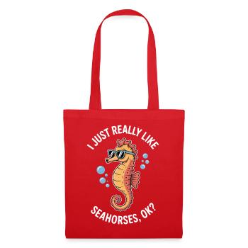 Seahorse Saying Funny Seahorse Gift - Tote Bag - red - Front