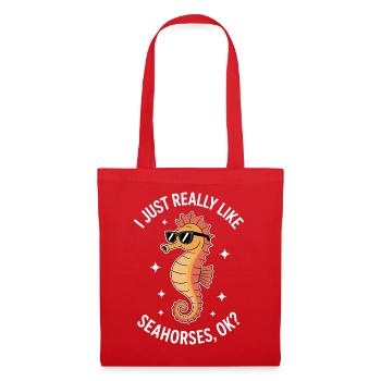 Seahorse Saying Funny Seahorse Gift - Tote Bag - red - Front