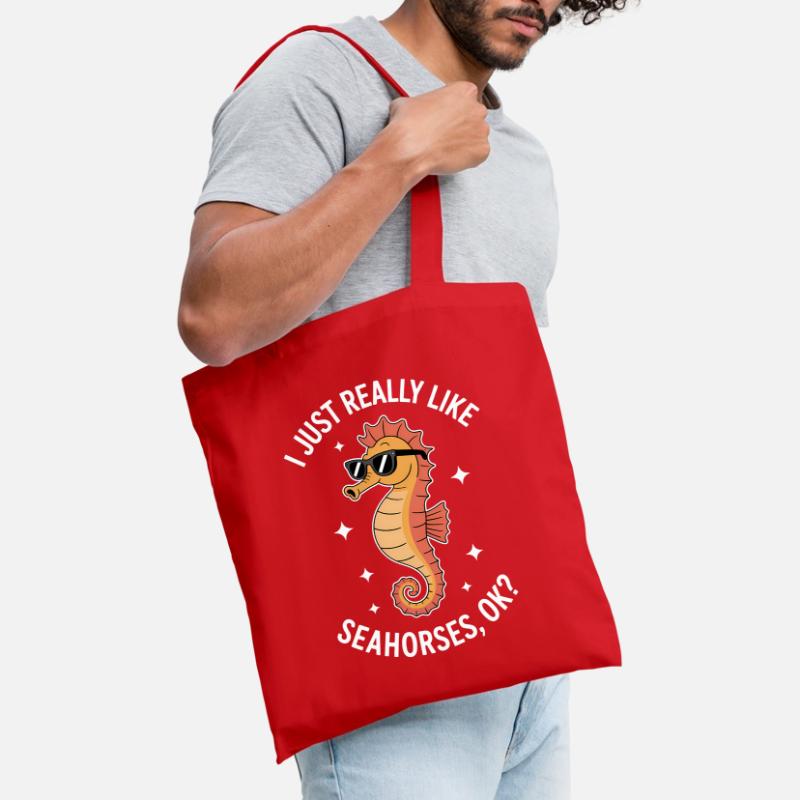 Seepferdchen Spruch Lustiges Seepferdchen Geschenk Stoffbeutel