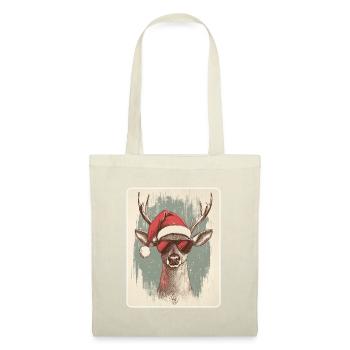 Reindeer Deer Antlers Reindeer Vintage Christmas - Tote Bag - red - Front