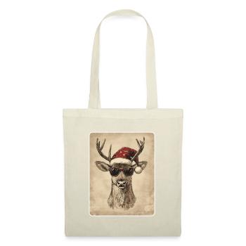 Reindeer Deer Antlers Reindeer Vintage Christmas - Tote Bag - red - Front