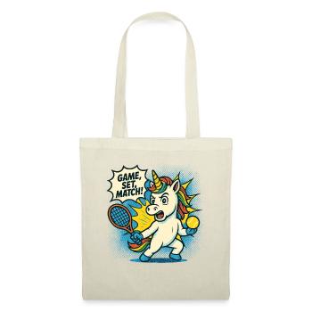 Tennis Unicorn Retro, Game Set Match, Fun - Tote Bag - red - Front