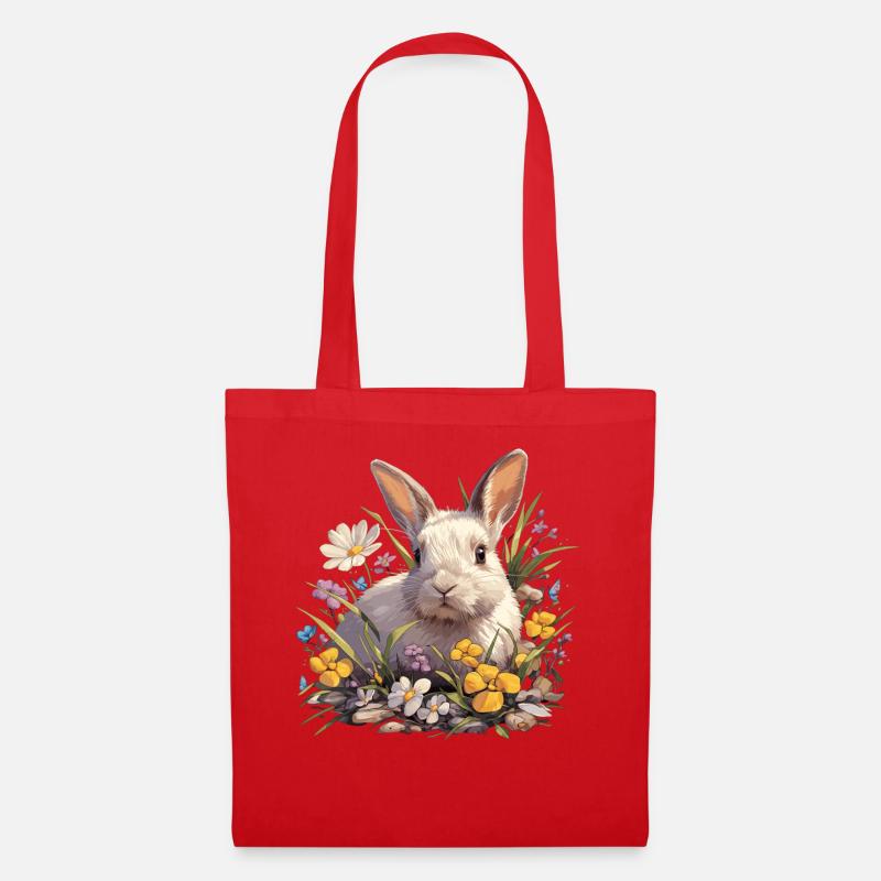 Hasen Hase - Stoffbeutel - Rot
