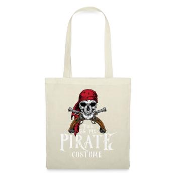 Das ist mein Piratenkostüm Totenkopfpistolen Halloween Gif - Stoffbeutel - Rot - Vorne