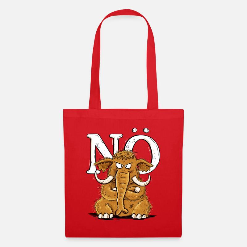 Nö Mammut Statement Nein Einfach Nö - Stoffbeutel - Rot