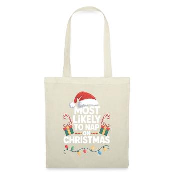 Le plus susceptible de faire une sieste à Noël - Sac en tissu - rouge - Devant