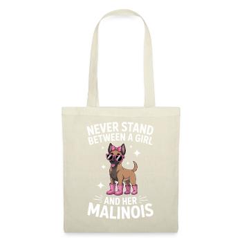 Dictons Malinois Fille Drôle Cadeau Malinois - Sac en tissu - rouge - Devant