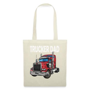 Motif camion Papa Camionneur - Sac en tissu - rouge - Devant