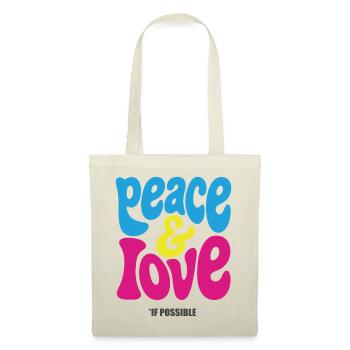 PEACE LOVE #4 - let's talk - Tote Bag - red - Front