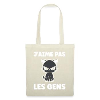 Chat grognon J'aime pas les gens - Tote Bag - red - Front