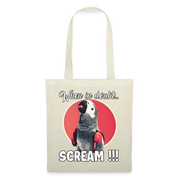 Idée de cadeau humoristique pour les gardiens de perroquets - Sac en tissu - rouge - Devant