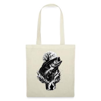 Jumping perch in the moonlight night angler - Tote Bag - red - Front