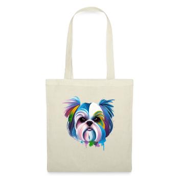 Colorful Shih Tzu Art Chrysanthemum Dog Mom - Tote Bag - red - Front