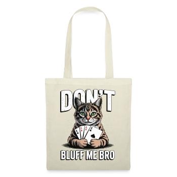 Poker-Katze - Don't Bluff Me Bro - Stoffbeutel - Rot - Vorne