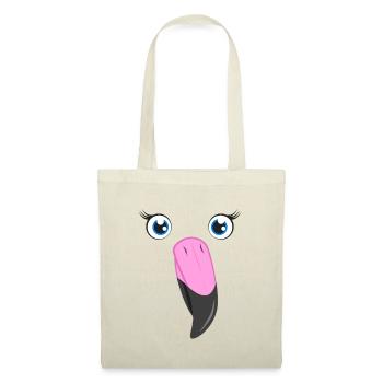 Flamingo Face Kawaii Pink Lazy DIY Bird Custome - Tote Bag - red - Front
