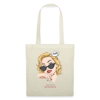 No Time for Romance Pop-Art Frau Design - Stoffbeutel - Rot - Vorne