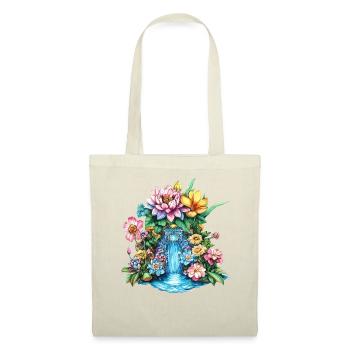 Kaléidoscope de la cascade de fleurs - Sac en tissu - rouge - Devant