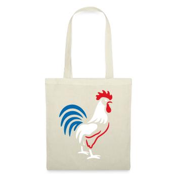 Vibrant blue red rooster - Tote Bag - red - Front