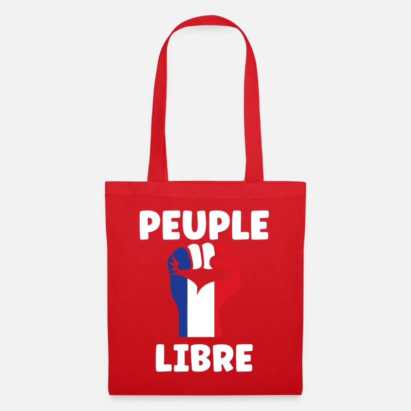Peuple Libre Tricolore - Sac en tissu - rouge