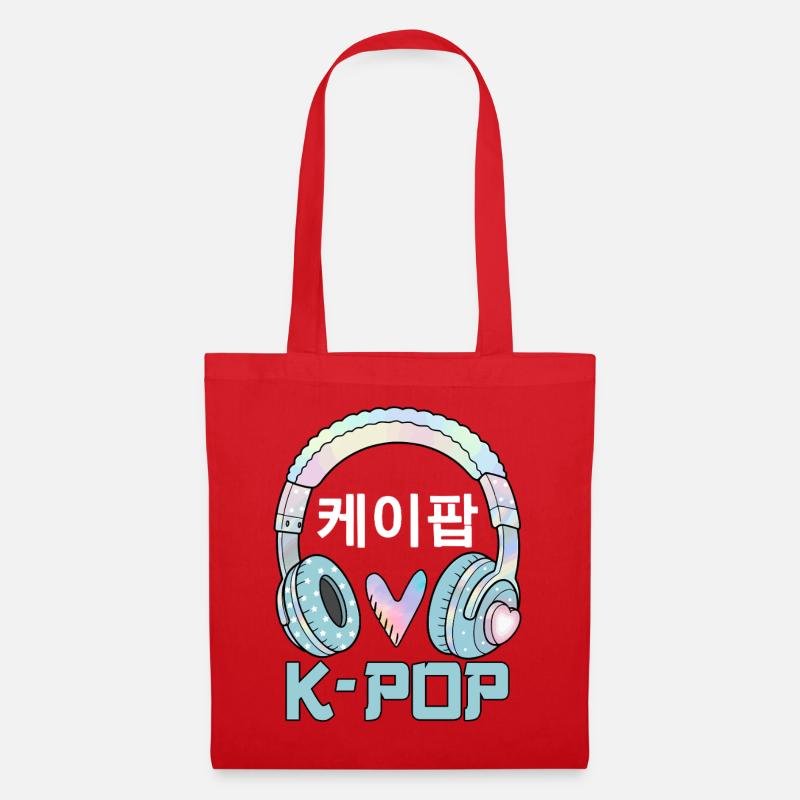 K Pop 케이팝 - Sac en tissu - rouge