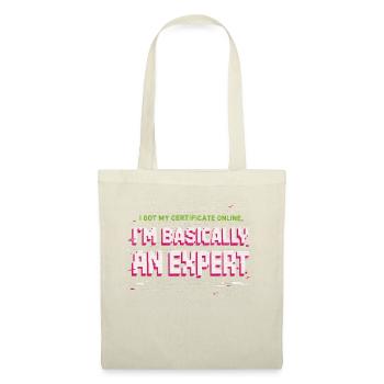 J’ai obtenu mon certificat en ligne, je suis pratiquement expert - Sac en tissu - rouge - Devant