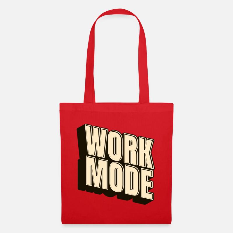 Work Mode – Minimal Work & Job Shirt - Stoffbeutel - Rot