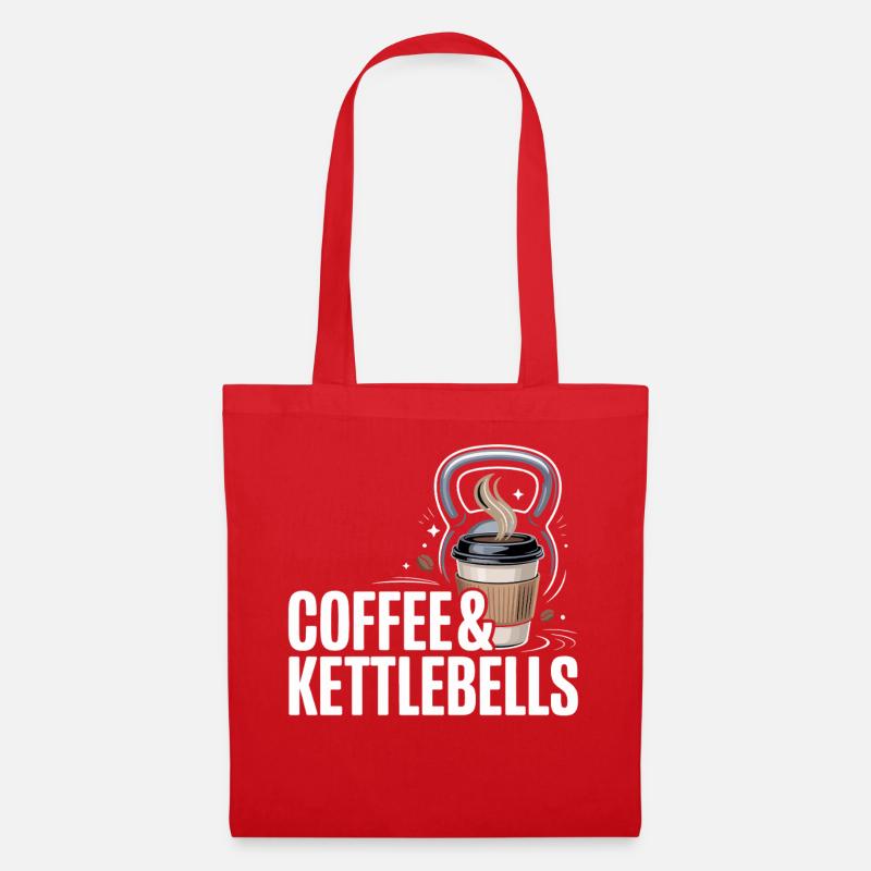 Kaffee & Kettlebells Duo - Stoffbeutel - Rot