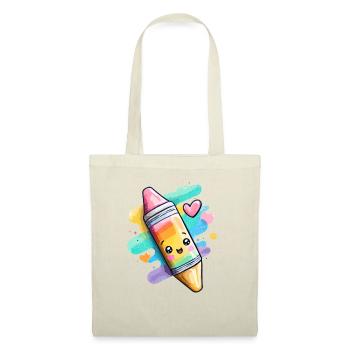 Craie arc-en-ciel - Sac en tissu - rouge - Devant