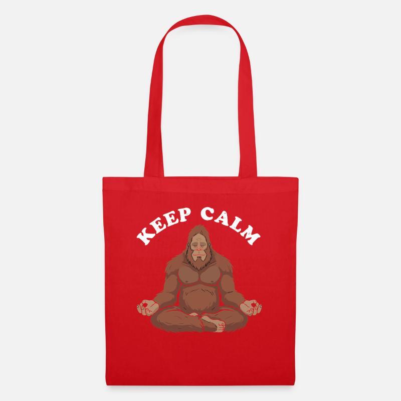 Orangutan Meditation Keep Calm - Stoffbeutel - Rot