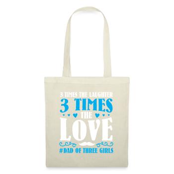 Dad father of three girls daughters - Tote Bag - red - Front