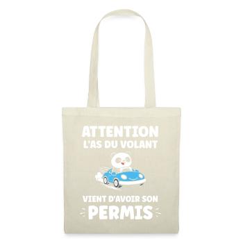Humour permis de conduire - Sac en tissu - rouge - Devant