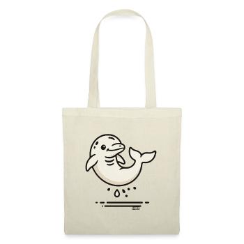 Niedlicher Delfin im Comic Stil - Stoffbeutel - Rot - Vorne